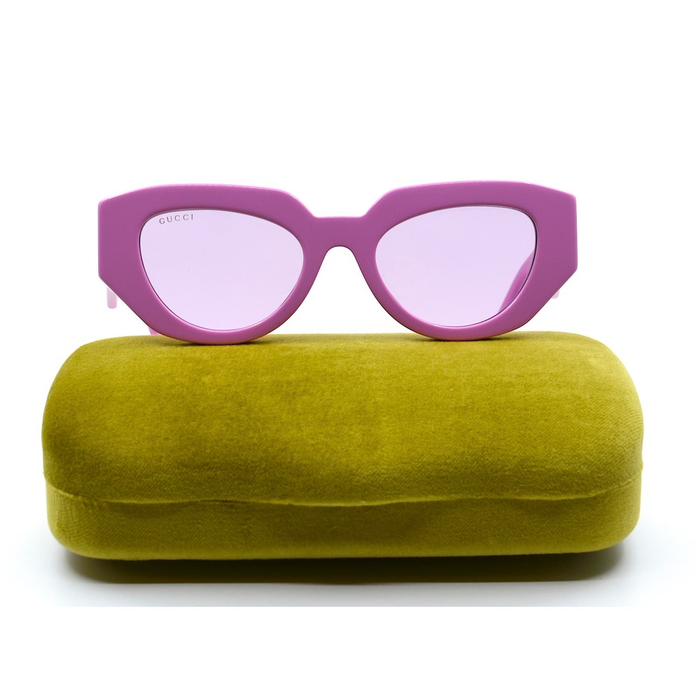 GUCCI GG1421S 004 PINK LIGHT VIOLET AUTHENTIC SUNGLASSES - Picture 6 of 14